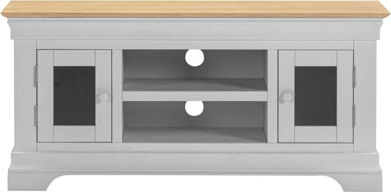 Bordeaux Small TV Stand- Pebble Grey/Oak