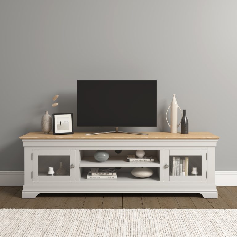 Bordeaux TV Stand- Ivory/Oak