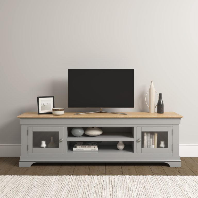 Bordeaux TV Stand- Pebble Grey/Oak
