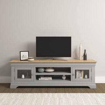 Bordeaux TV Stand- Pebble Grey/Oak