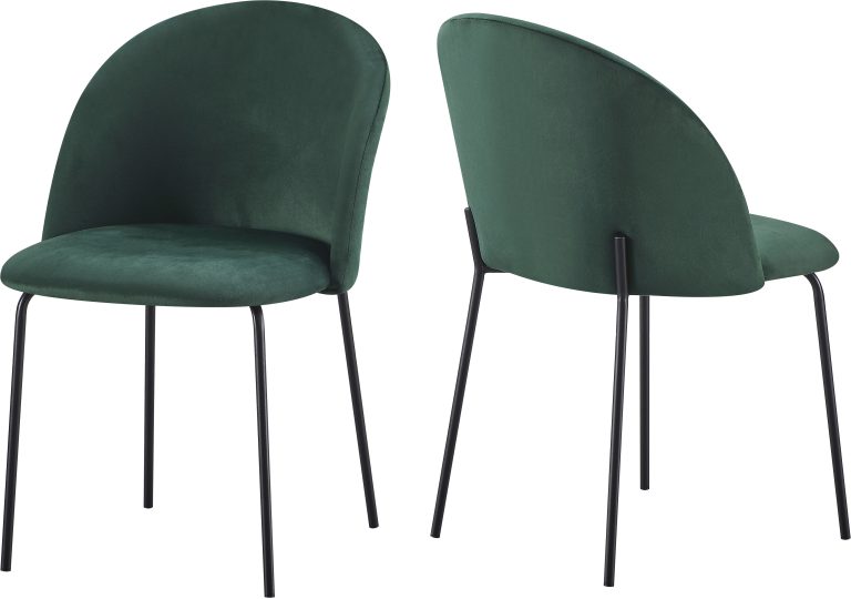 Boston Chairs x 4 - Emerald Green Velvet