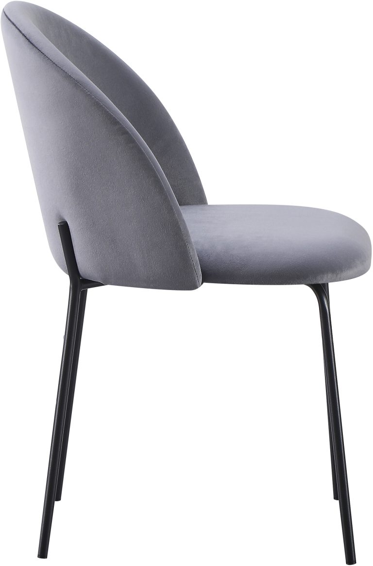 Boston Chairs x 4 - Grey Velvet