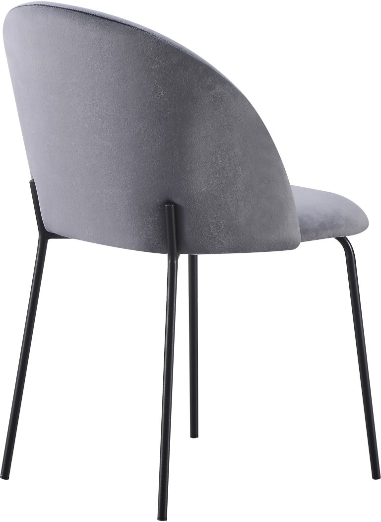 Boston Chairs x 4 - Grey Velvet