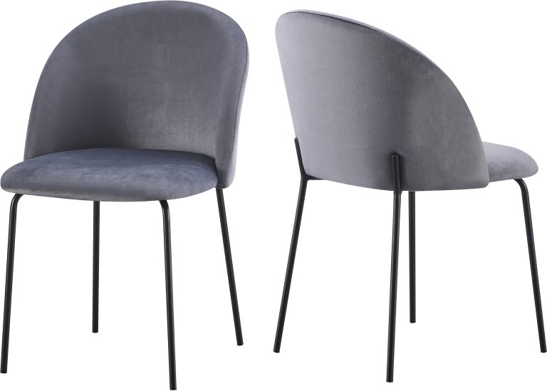 Boston Chairs x 4 - Grey Velvet