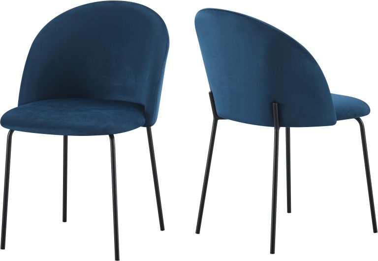 Boston Chairs x 4 - Sapphire Blue Velvet