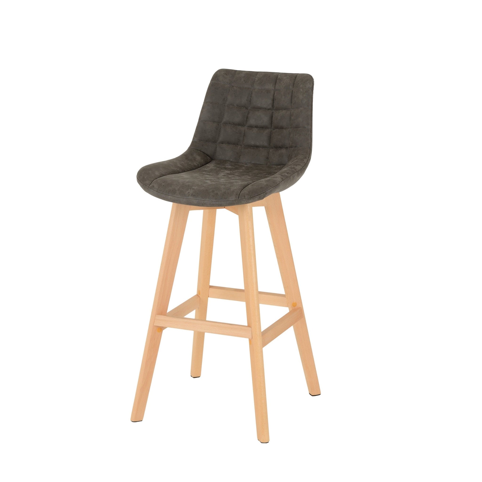 Brisbane Bar Chair  Grey Faux Leather