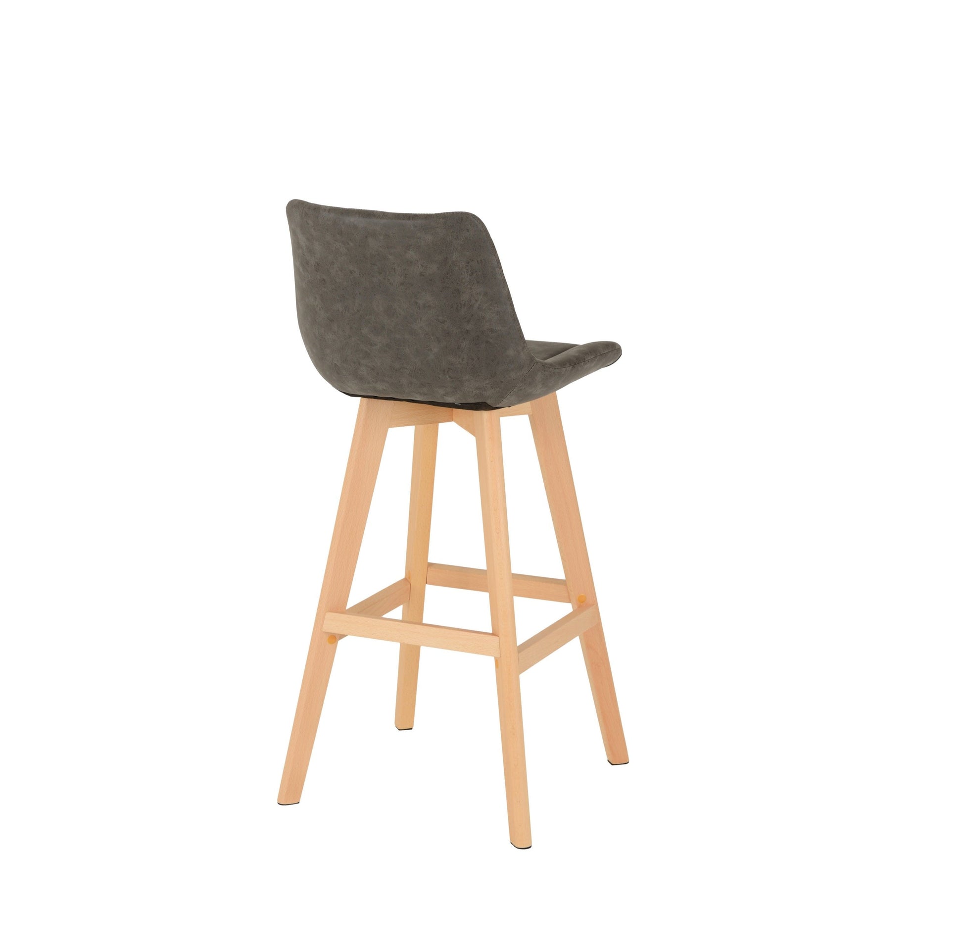 Brisbane Bar Chair  Grey Faux Leather