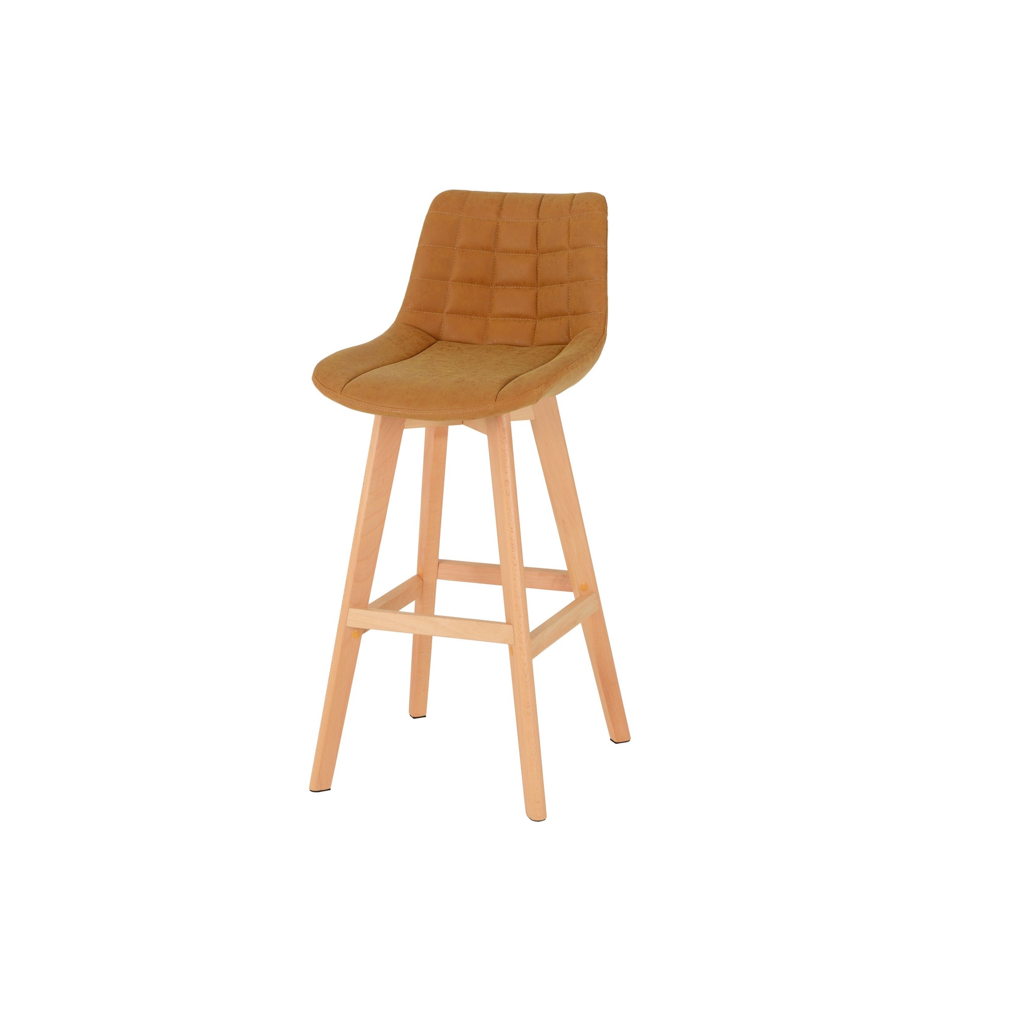 Brisbane Bar Chair Mustard Faux Leather