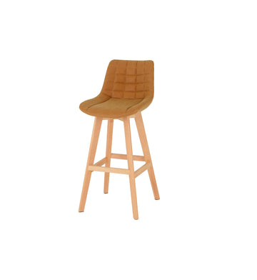 Brisbane Bar Chair Mustard Faux Leather