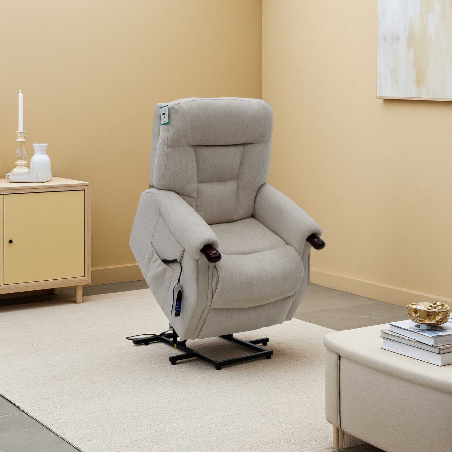 Astoria Fabric Lift & Tilt Chair - Beige