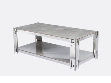 Belini Coffee Table Sintered Stone and Stainless Steel