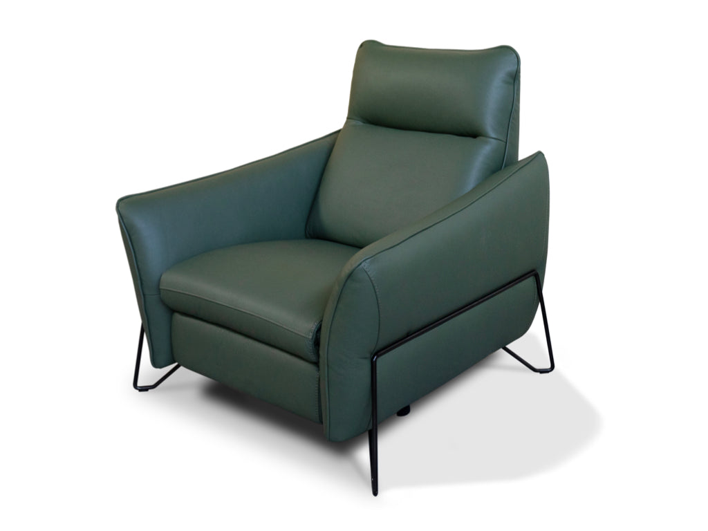 Bellagio RX Electric Armchair - Green Leather