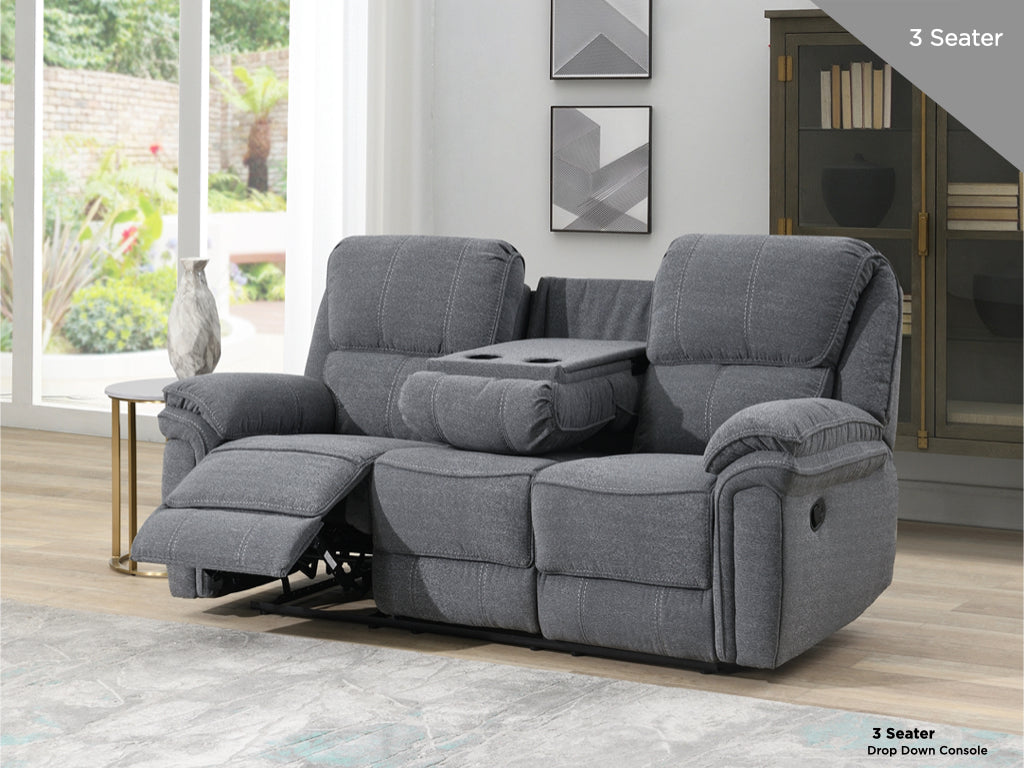 Belmont 3+2 Recliner Sofa Suite - Grey