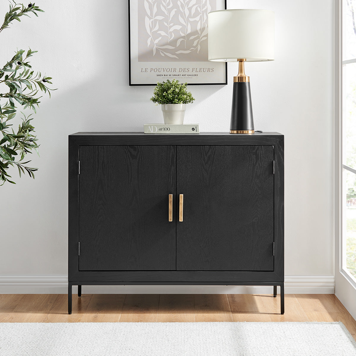 Brixton 2 Door Sideboard - Black