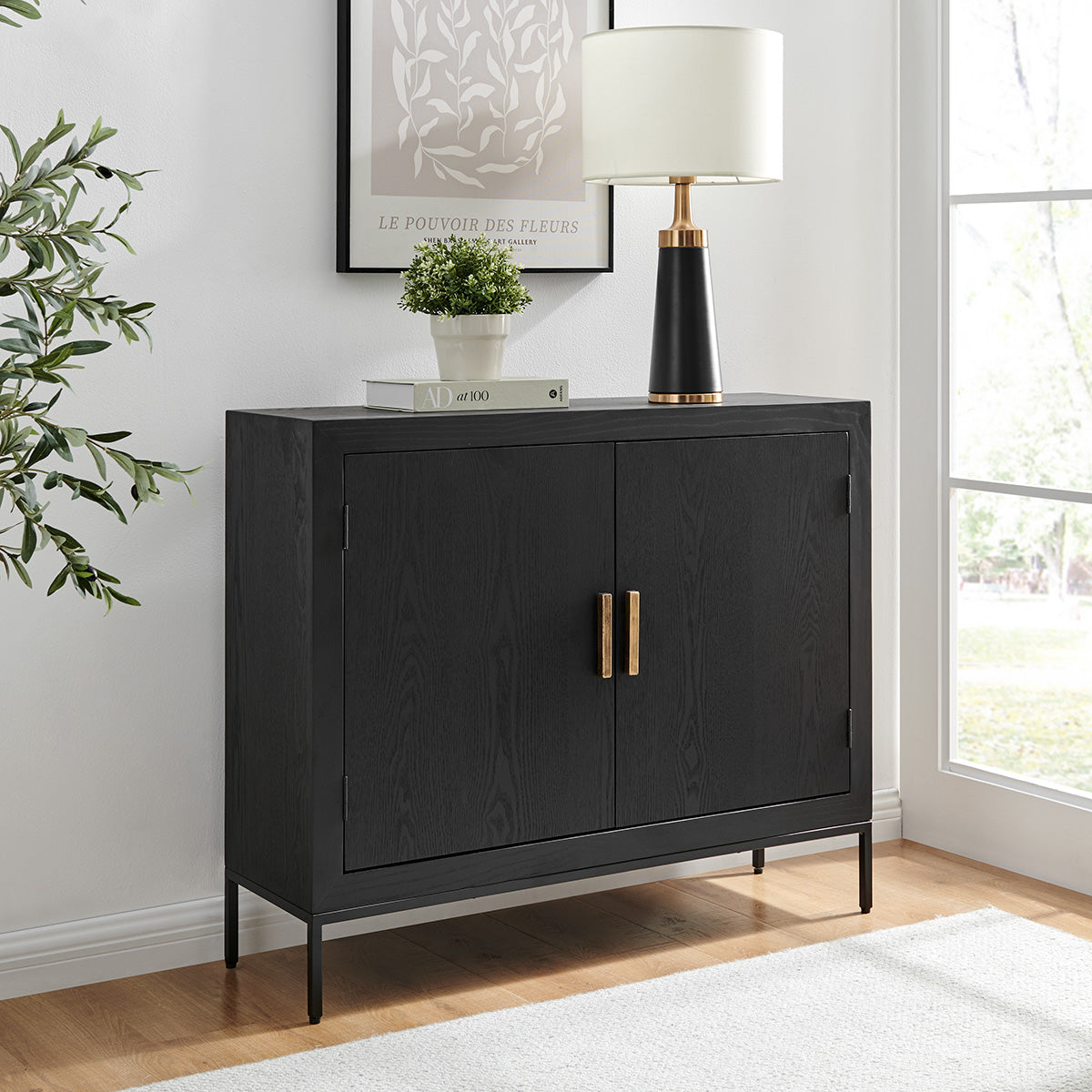 Brixton 2 Door Sideboard - Black