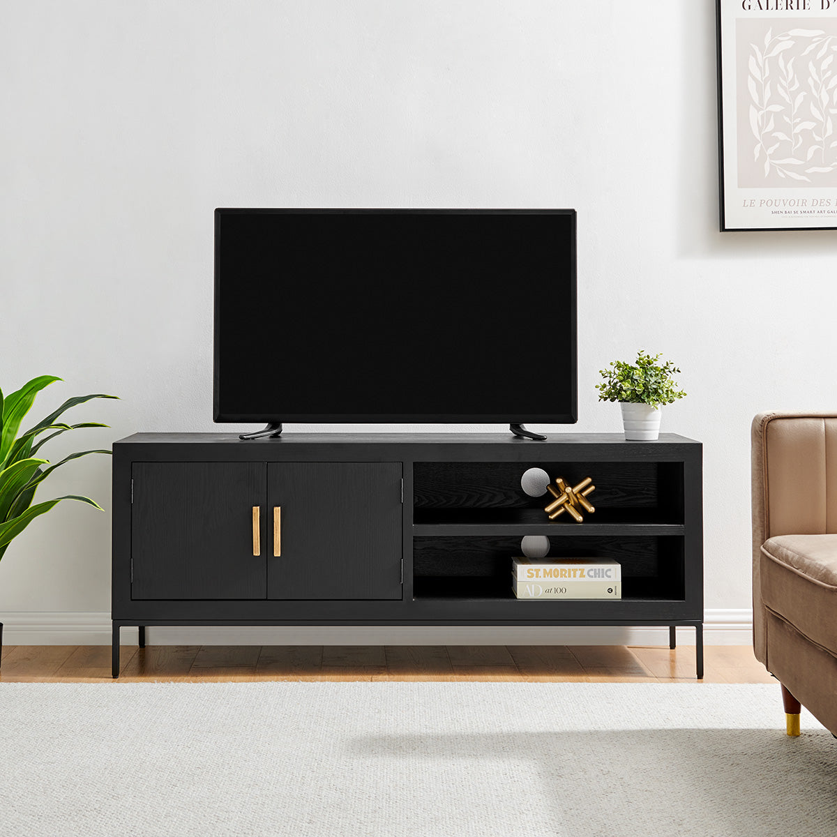 Brixton 2 door TV Unit - Black