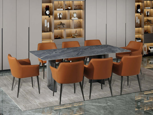 Campania Dining Table + 6 Chairs - Sintered Stone Top