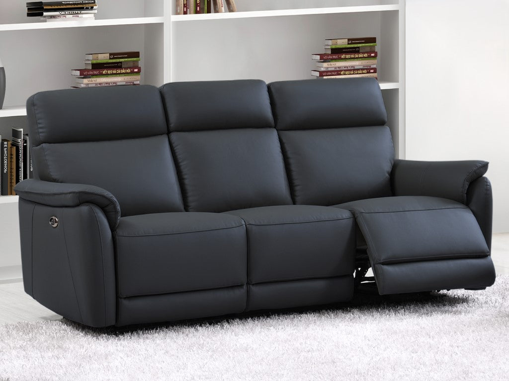 Carlton Electric Leather Sofa - Navy