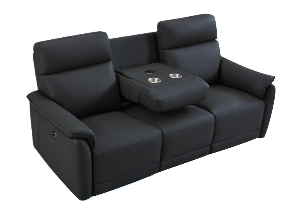 Carlton Electric Leather Sofa - Navy