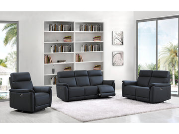 Carlton Electric Leather Sofa - Navy
