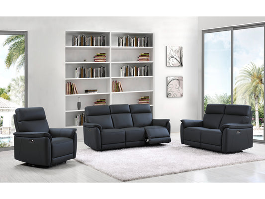 Carlton Electric Leather Sofa - Navy