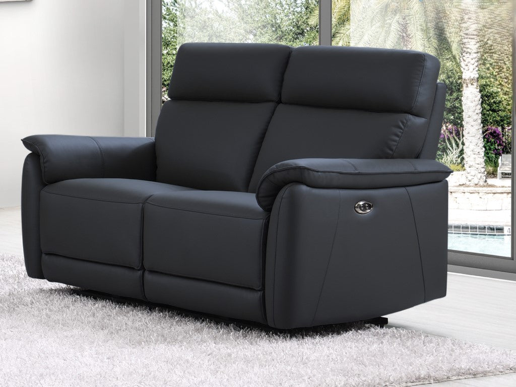 Carlton Electric Leather Sofa - Navy