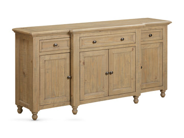 Chateau Rustic Pine Wood 4 Door 3 Drawer Sideboard