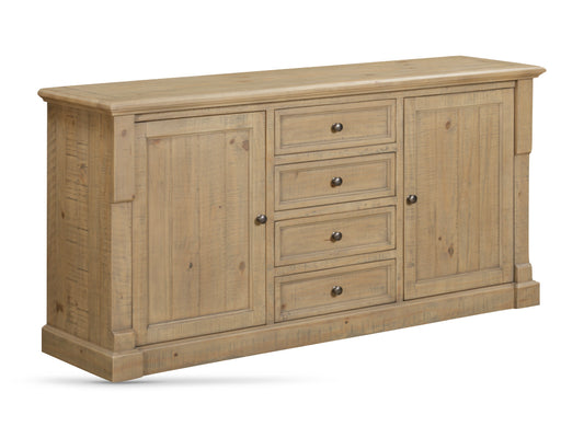 Chateau Rustic Pine Wood 2 Door 4 Drawer Sideboard