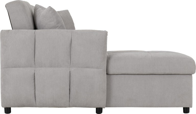 Gray sectional sofa on a white background