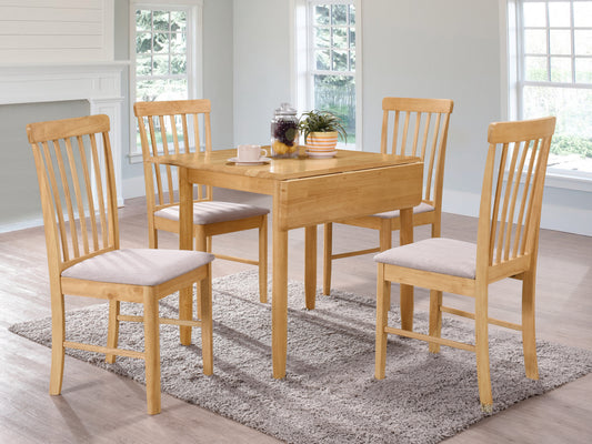 Cologne Square Drop Leaf Dining Set With 4 Chairs