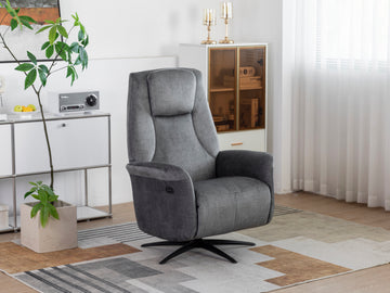 Caesar Swivel Electric Armchair - Grey