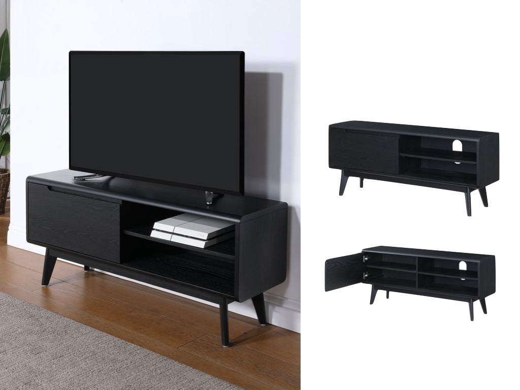 Carrington Double TV/DVD Unit -  Black