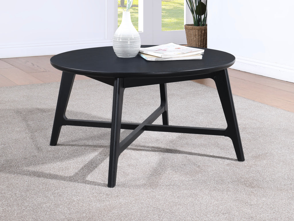 Carrington Round Coffee Table - Black