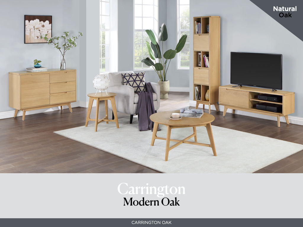 Carrington  Double TV/DVD Unit - Natural Oak