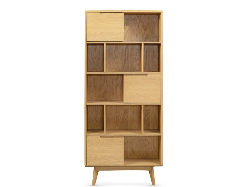 Carrington Large Double Bookcase - Oak