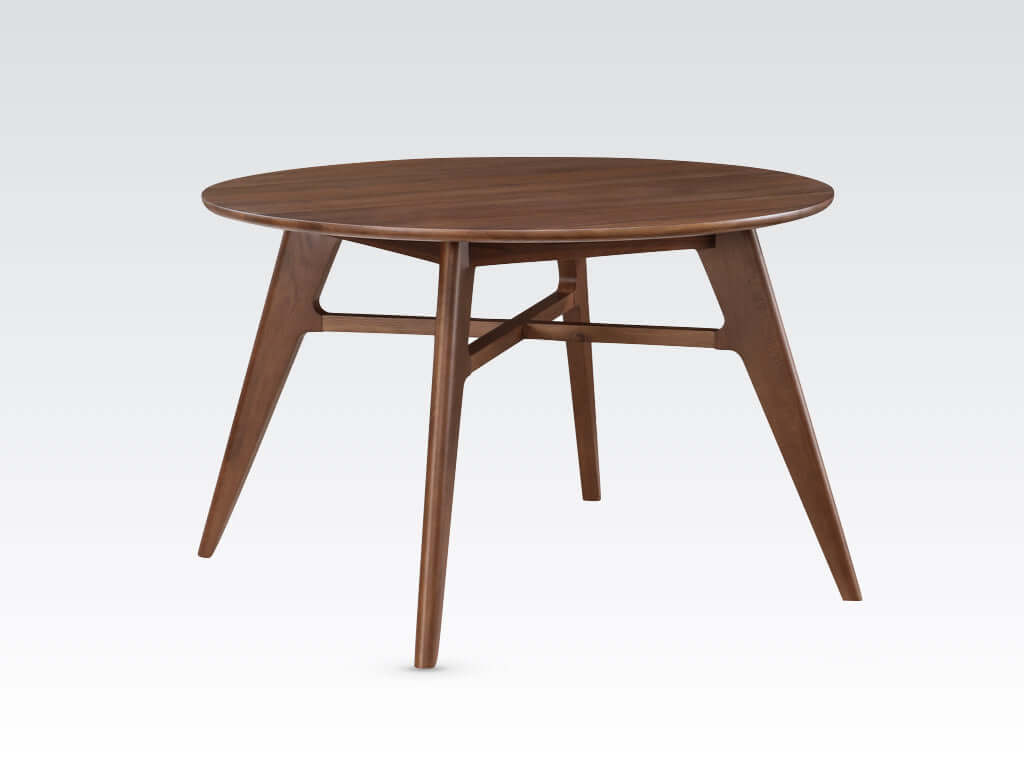 Carrington 120cm Round Dining Set With 4 Chairs - Walnut