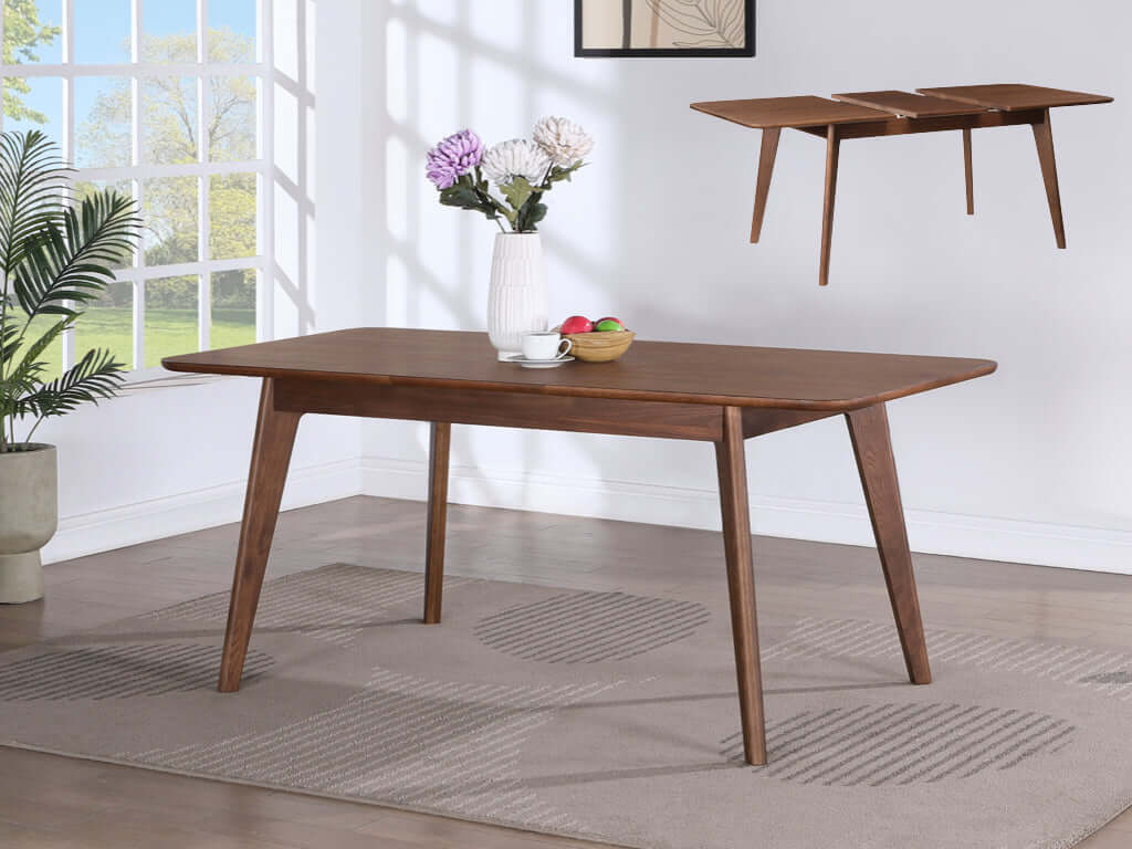 Carrington 140cm Extension Dining Set With 4 Chairs and 2 Carvers - Walnut
