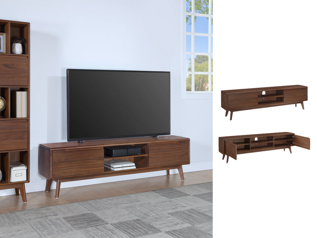 Carrington Triple TV/DVD Unit -  Walnut 
