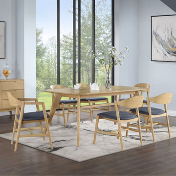 Carrington 140 Extension Dining Set - Oak