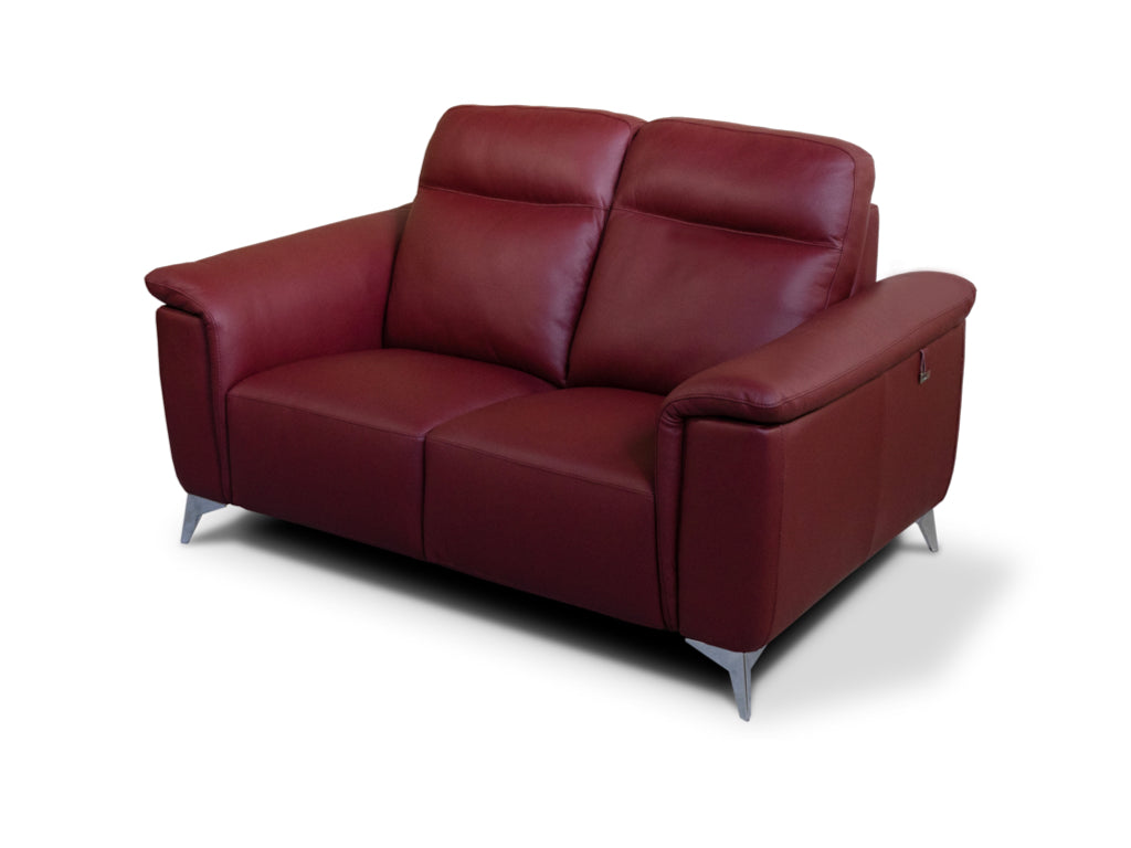 Casilina 2 Seater Leather Fixed - Bordeaux 