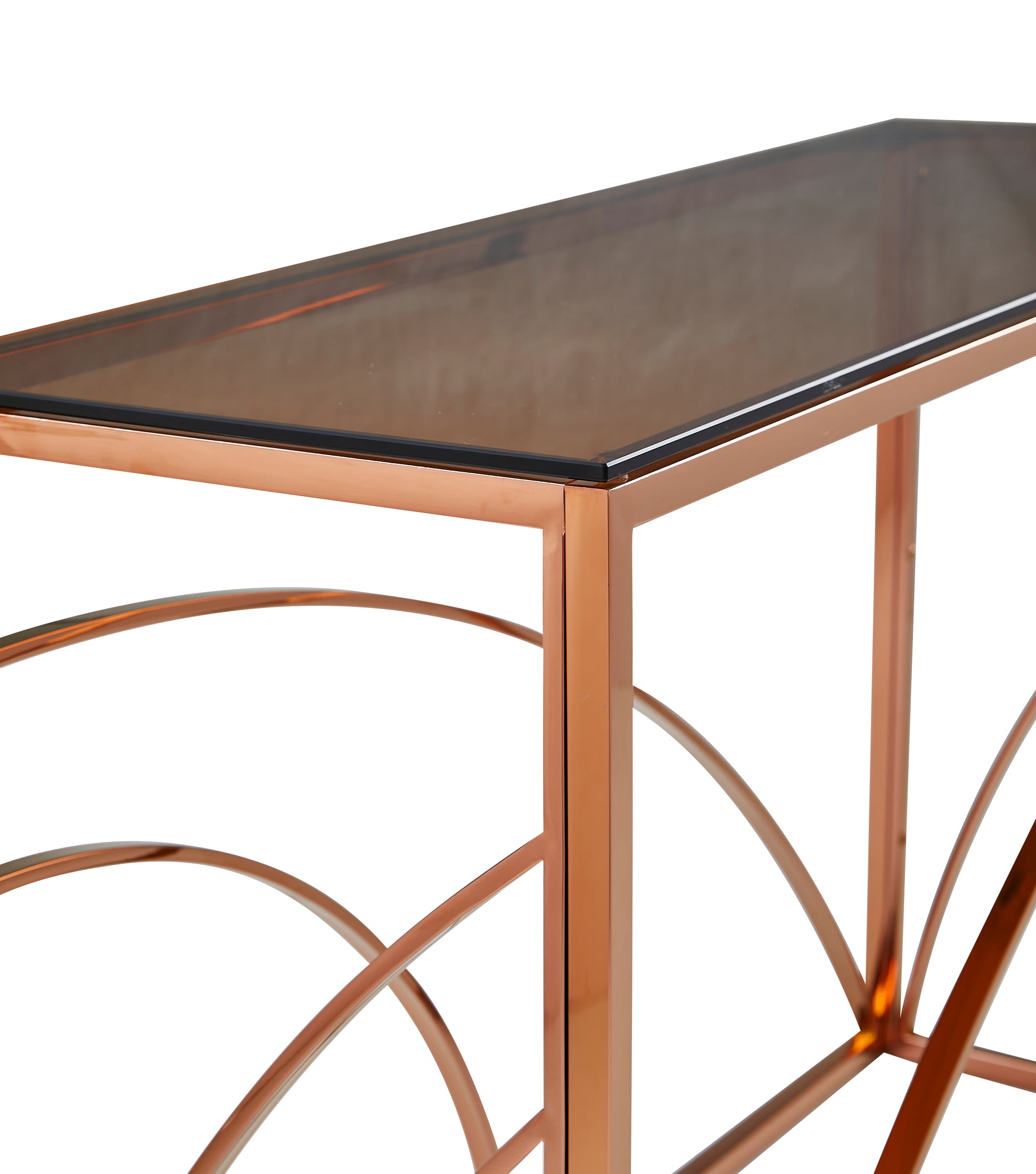 Chic Rose Gold Console Table