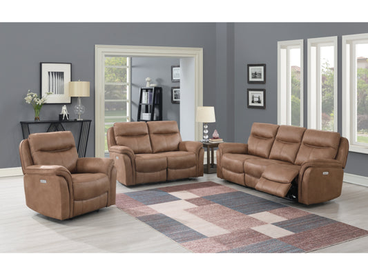 Claremont 3+1+1 Electric Recliner Sofa Suite - Sahara