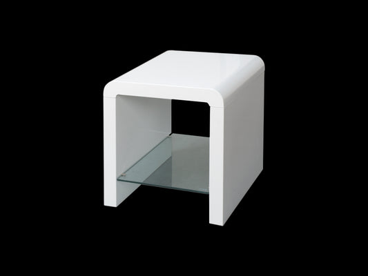 Clarus End Table - White Gloss