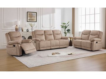 Clayton Manual Recliner Collection – Light Brown