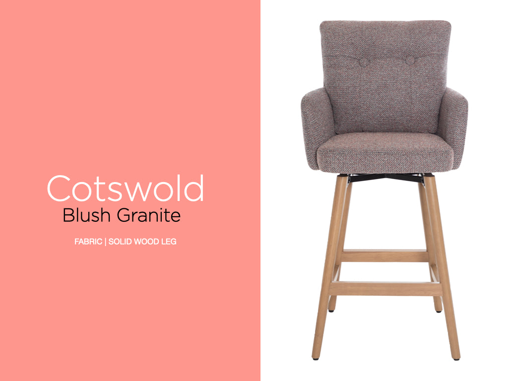 Cotswold Fabric Counter Stool Set of 2