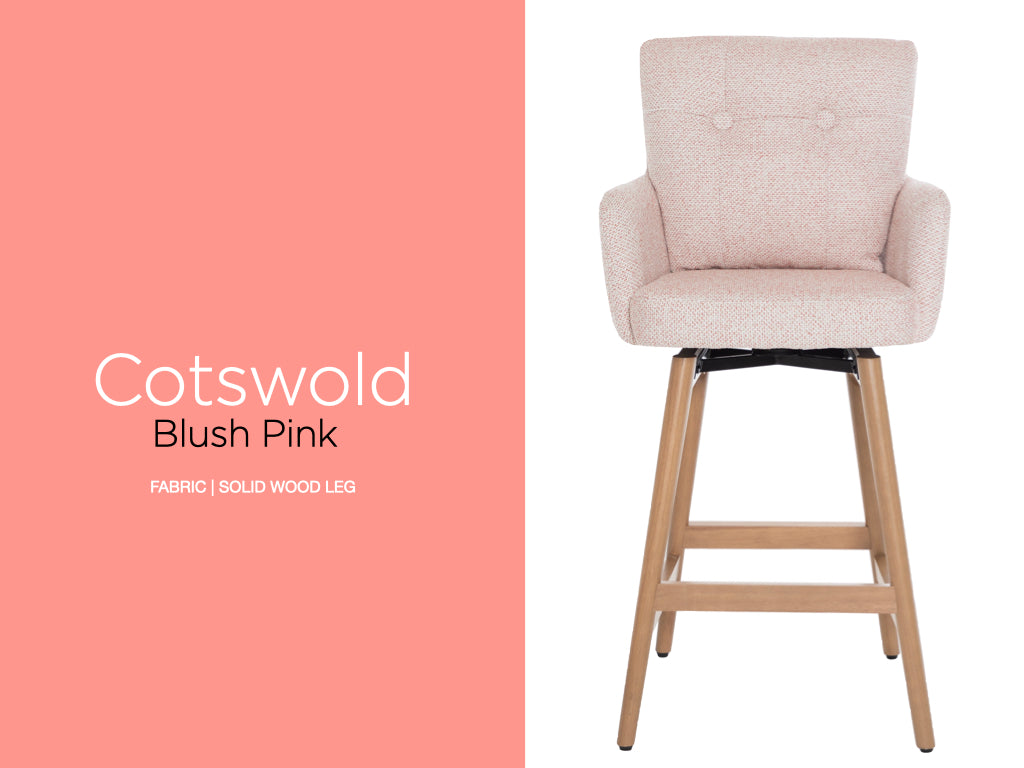 Cotswold Fabric Counter Stool Set of 2