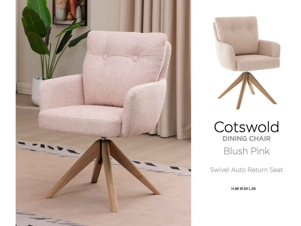 Cotswold Fabric Dining Chair Set of 2