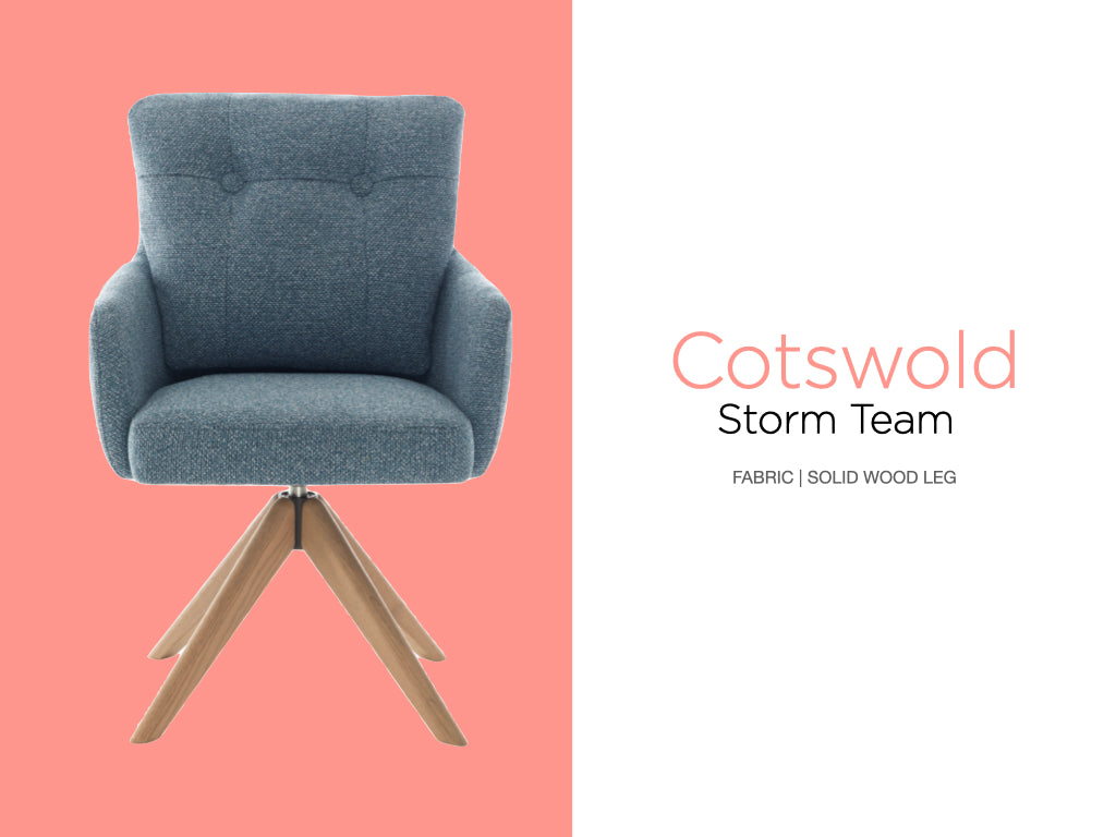 Cotswold Fabric Dining Chair Set of 2