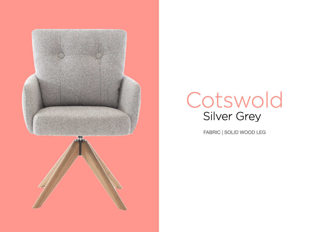 Cotswold Fabric Dining Chair Set of 2