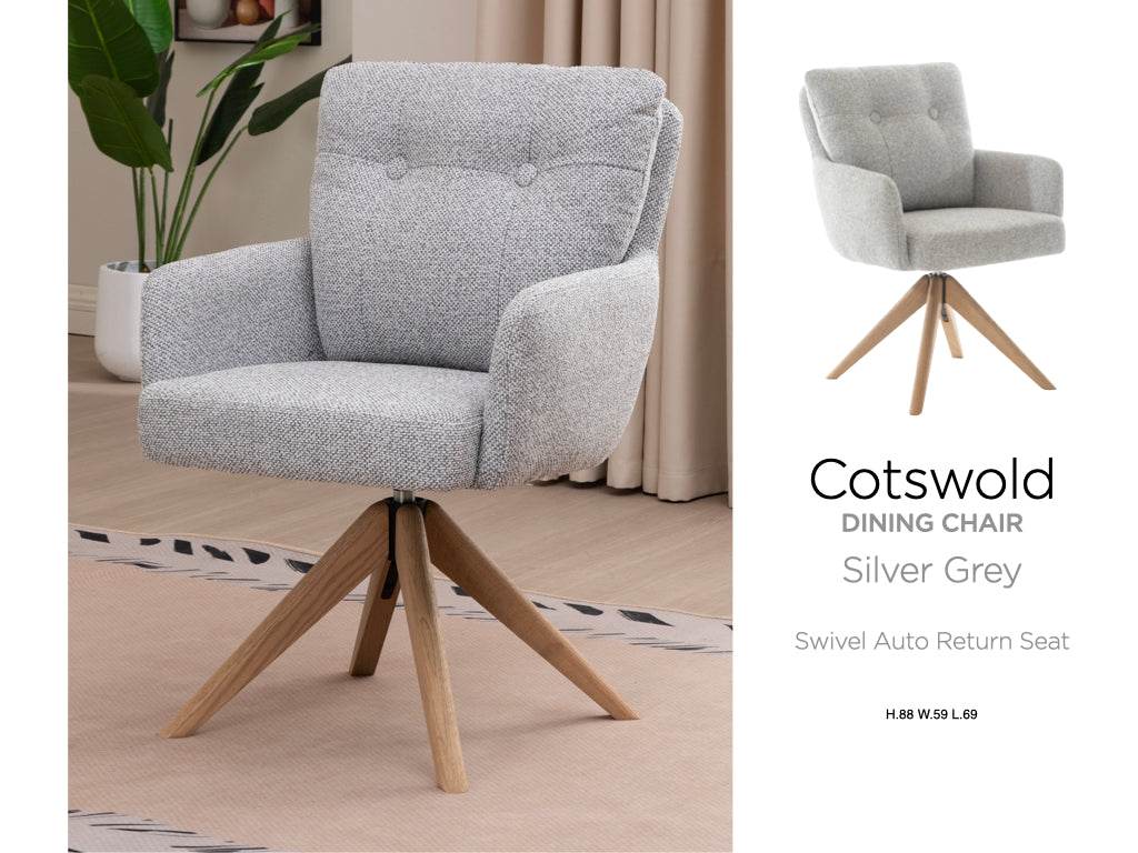 Cotswold Fabric Dining Chair Set of 2